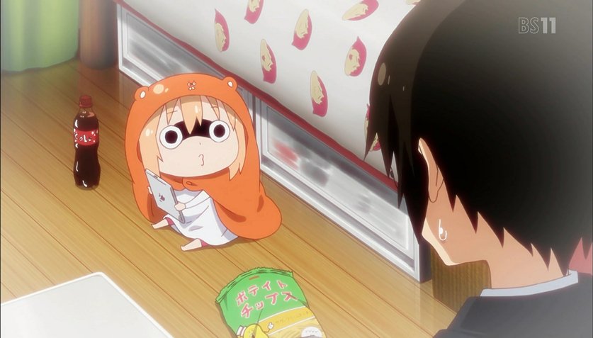 ぼんばから「たぬきち」と呼ばれてる家うまるだが、このときの顔こそ狸だなw #umaru_anime ぼんばから「たぬきち」と呼ばれてる家うまるだが、このときの顔こそ狸だなw #umaru_anime