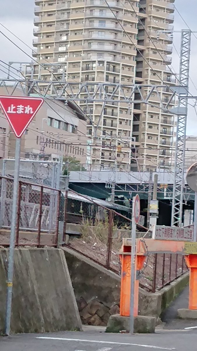 住吉川の下をくぐるJR神戸線、摂津本山-住吉間で 特急「瑞風」に緑色のトタンみたいなのが引っ掛かってる。んー、艦これだと 住吉川の下をくぐるJR神戸線、摂津本山-住吉間で 特急「瑞風」に緑色のトタンみたいなのが引っ掛かってる。んー、艦これだと