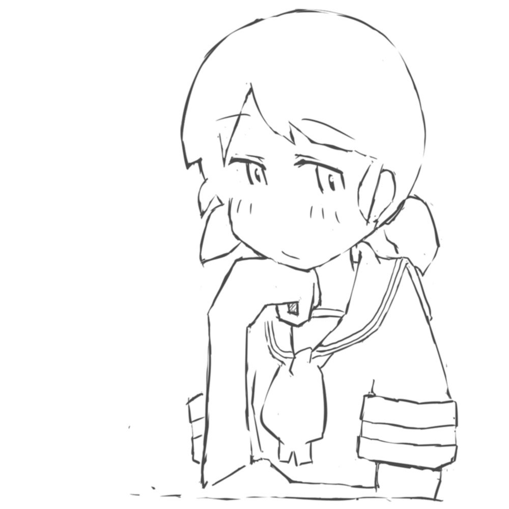 艦これラクガキ、珍しく時間を持て余しているご様子な白雪さん 艦これラクガキ、珍しく時間を持て余しているご様子な白雪さん