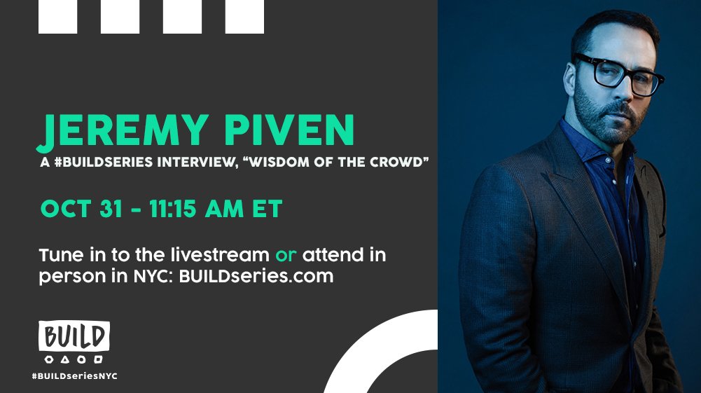 RT @BUILDseriesNYC: At 11:15AM ET we'll have @jeremypiven live on https://t.co/M8xULp80xC: https://t.co/BUTPtvSaUL