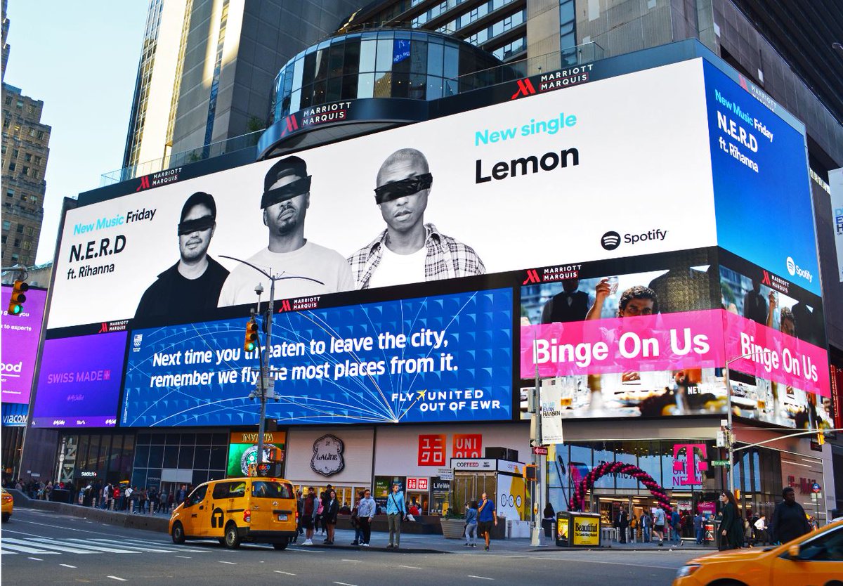 Times Square! Listen to ????Lemon???? on @spotify #NewMusicFriday https://t.co/DqFnSoR50H https://t.co/O2S5wlV3yP