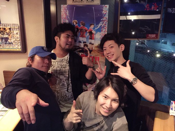 ALLOUT!!メンバーでジャパンを応援!フランカーパートナー・兵主役 中尾一貴さん吉備将太役・岡井カツノリさん広田鋭一 ALLOUT!!メンバーでジャパンを応援!フランカーパートナー・兵主役 中尾一貴さん吉備将太役・岡井カツノリさん広田鋭一