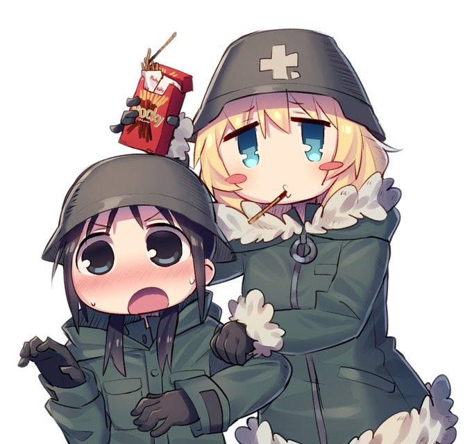 ポッキーって何なんだ!?遅ればせながらポッキー絵です #少女終末旅行 ポッキーって何なんだ!?遅ればせながらポッキー絵です #少女終末旅行