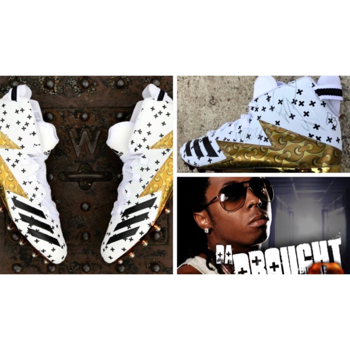 Shout out to my lil bro @vonmiller for creating the cleats dedicated 2 Da Drought 3!! Luv! @adidas #youngmoney https://t.co/CNYLssAS0Y