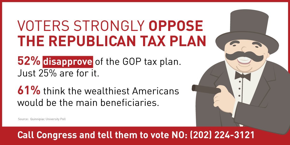 Hey, @GOP! Voters STRONGLY oppose your tax plan. https://t.co/8UitnIeGwC