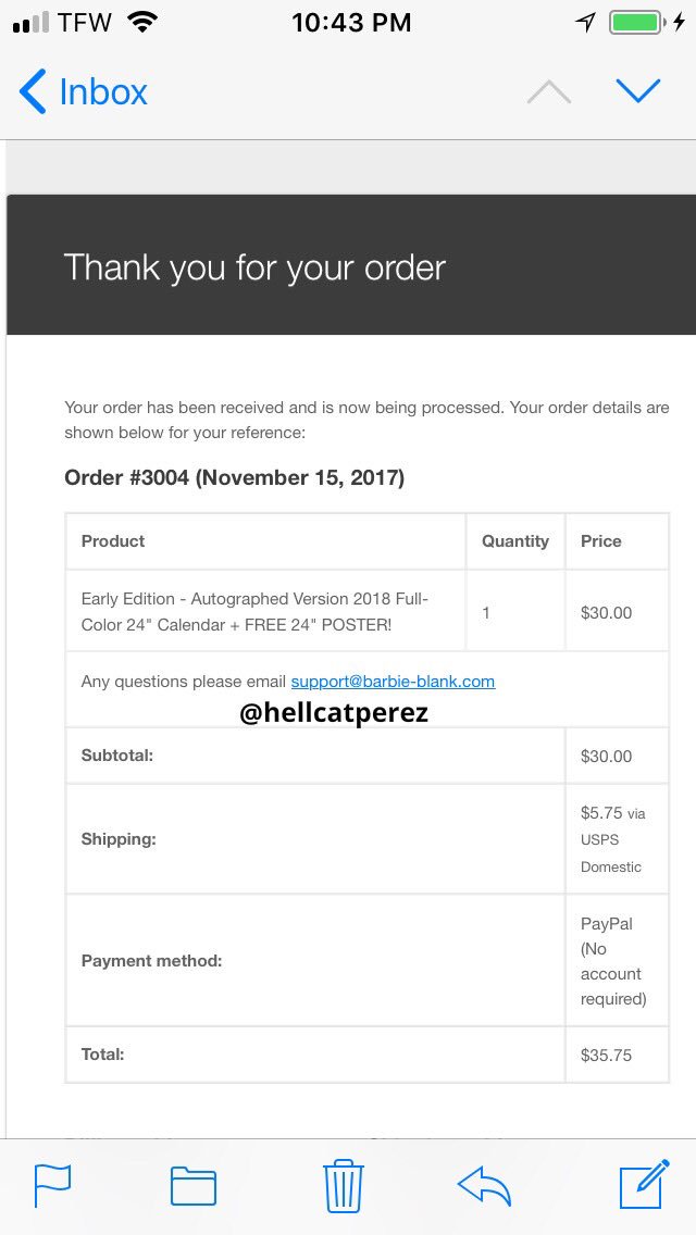 RT @HellcatPerez: Just got my @TheBarbieBlank calendar ordered, can’t wait to see it! ???????? https://t.co/cUqiZSPRGs