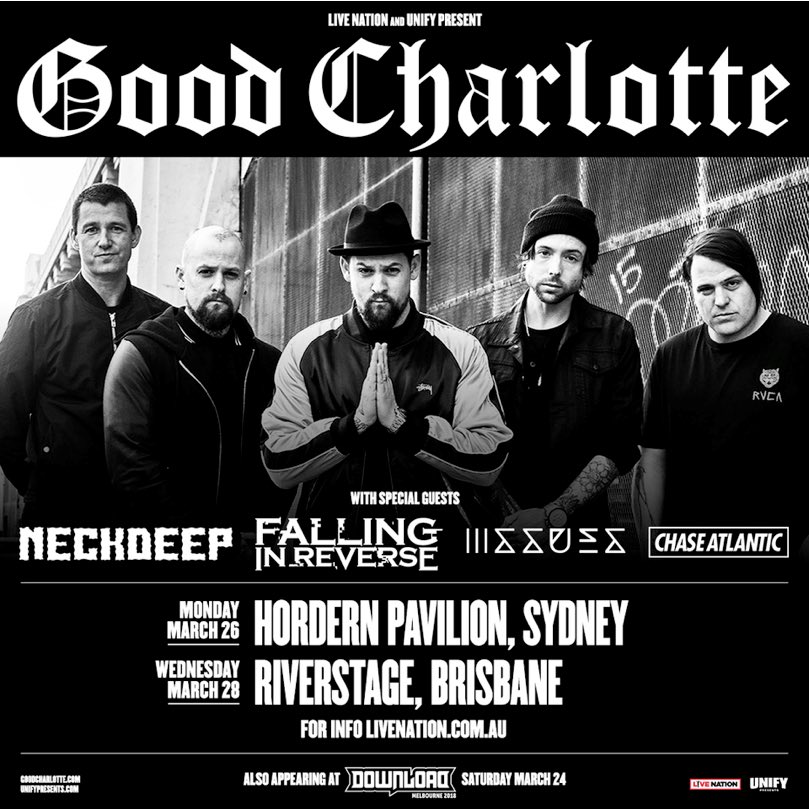 RT @NeckDeepUK: Download AU wasn’t enough for us, so we’re doing a couple of shows with @GoodCharlotte too! ???? https://t.co/fHFzGWkbnF