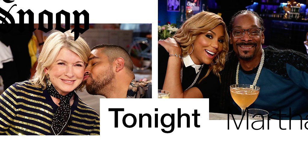 RT @VH1: Join @TamarBraxtonHer & @WValderrama on an all new #MarthaAndSnoop TONIGHT 10/9c! ???????????????? https://t.co/NDic9cVXql