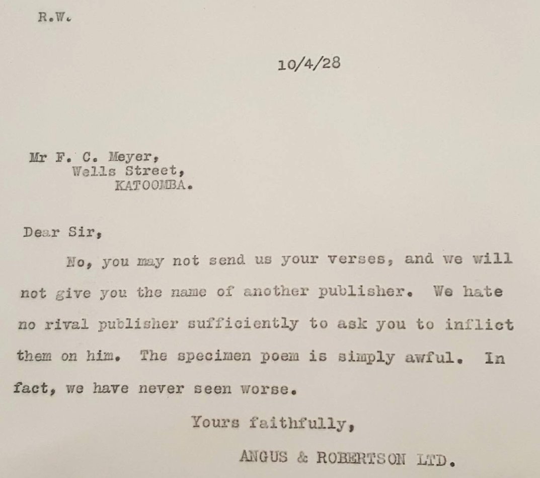 RT @LettersOfNote: All other rejection letters can step down. We have a winner. https://t.co/dQijZsIgqL