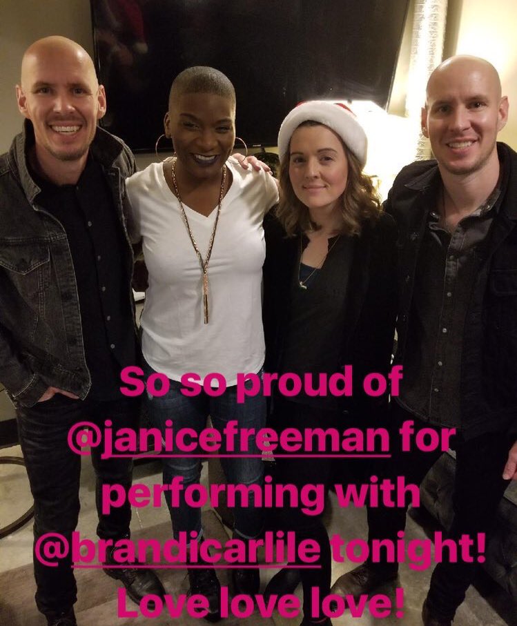 So so proud of @janice_freeman for performing with @brandicarlile tonight! Love love love! https://t.co/D5stzvDnjI