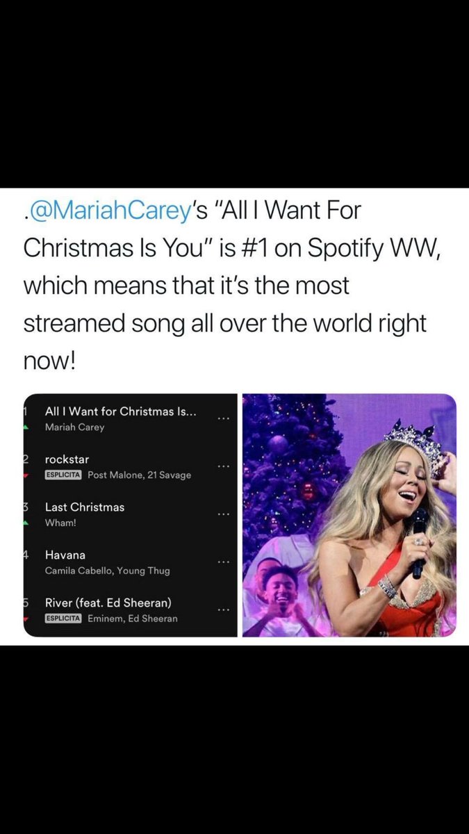 RT @mclamb4ever1: Yes M!!! ????????✨???????????? @MariahCarey Keep breaking records Queen! https://t.co/FoBak3LnNY