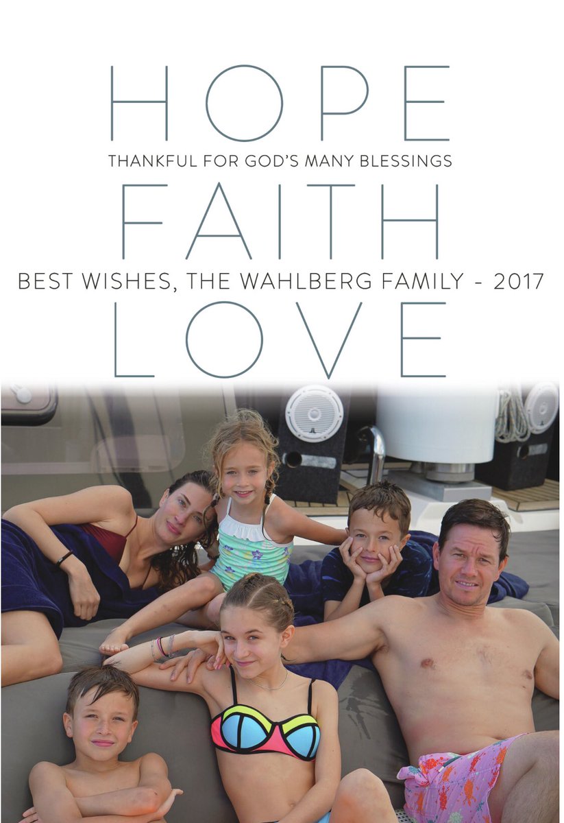 The Wahlberg family Christmas card. ????❤️ https://t.co/AjYSvKjc93