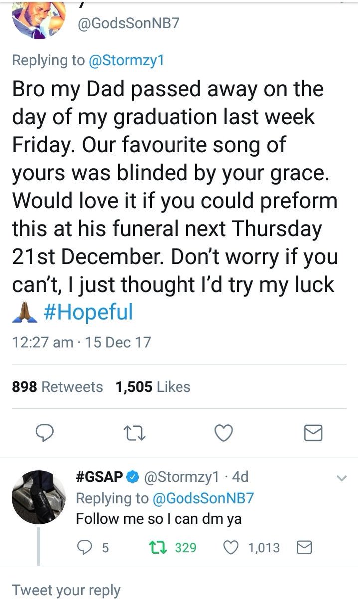 RT @AkdotIk: Massive respect for @Stormzy1 for honouring this...God Bless You ???????? https://t.co/Ad3w2Bsawh