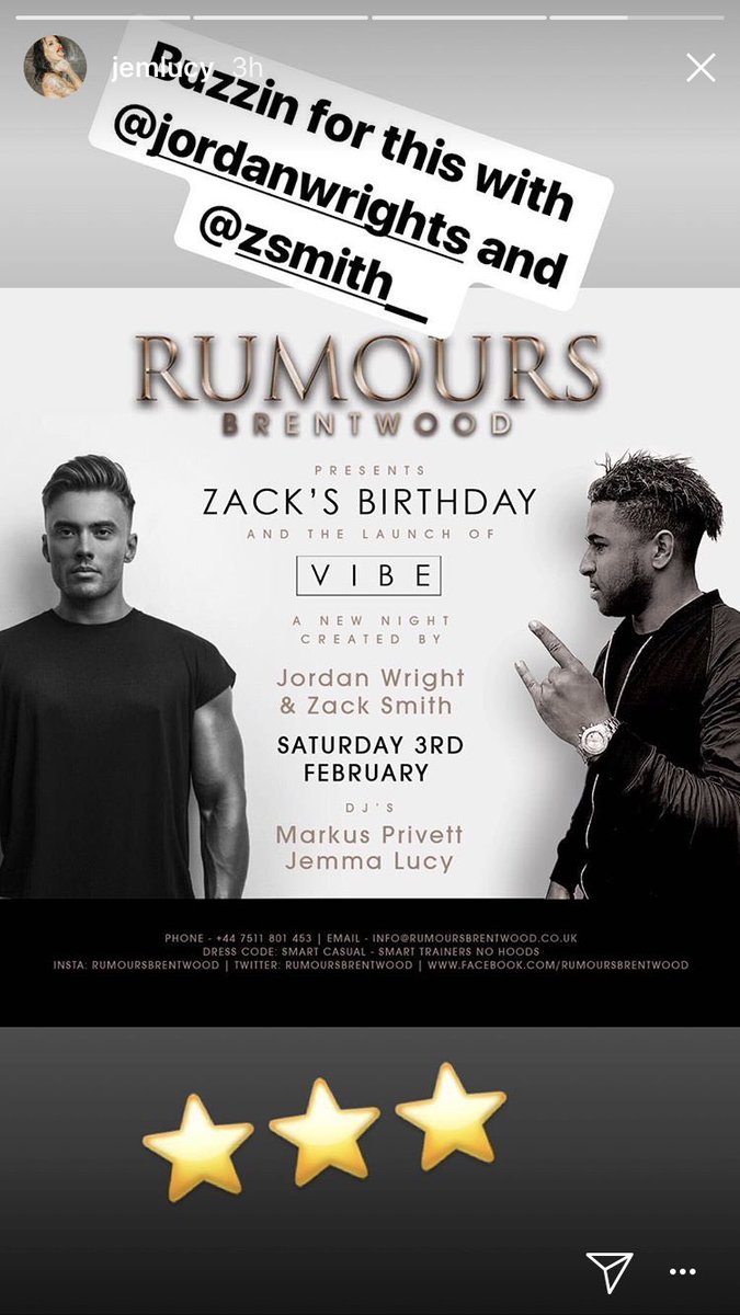 RT @ZSmith__: Buzzing for my BDAY event next month ! ???????????????? @jem_lucy isn’t one to miss guys https://t.co/eJ1qCcV0ek