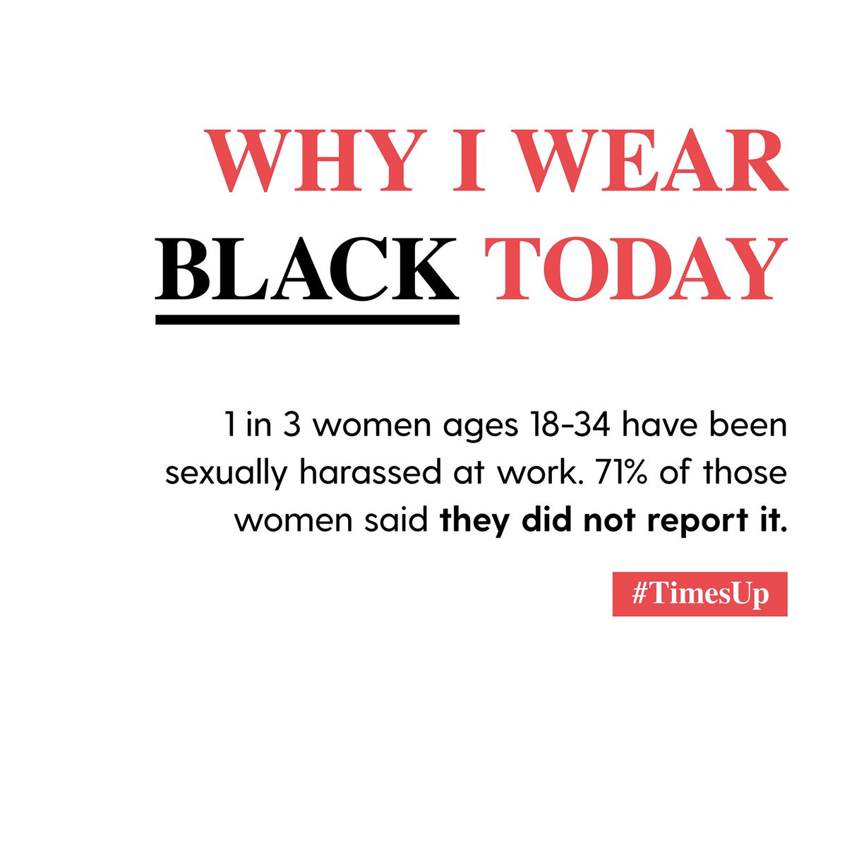 TODAY is the day! #TIMESUP #WhyWeWearBlack https://t.co/x36HB1QujQ