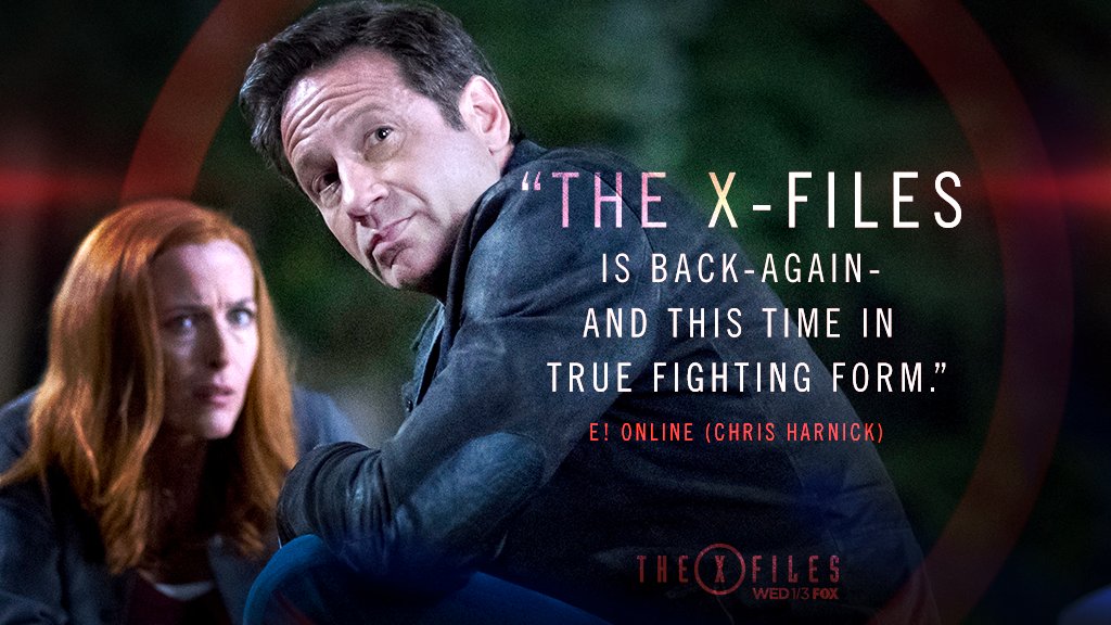 RT @thexfiles: Get ready to reopen #TheXFiles. The critically acclaimed series returns THIS WEDNESDAY on FOX. https://t.co/ZVGuwvKJu6