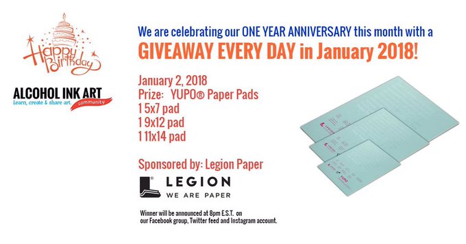 Alcohol Ink Art Community Anniversary Giveaway! Alcohol Ink Art Community Anniversary Giveaway!