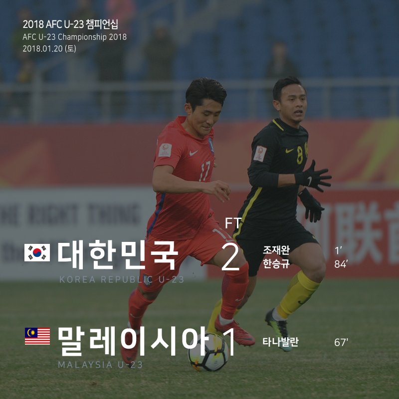 AFC U-23 챔피언십 대한민국 NAVER FOX SPORTS 4강 23일 theKFA