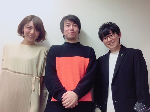 #レクリエイターズ オールナイト一挙上映イベント 第一夜のトークパートを終えて、あおき監督・山下さん・豊崎さんでパチリ。 #レクリエイターズ オールナイト一挙上映イベント 第一夜のトークパートを終えて、あおき監督・山下さん・豊崎さんでパチリ。