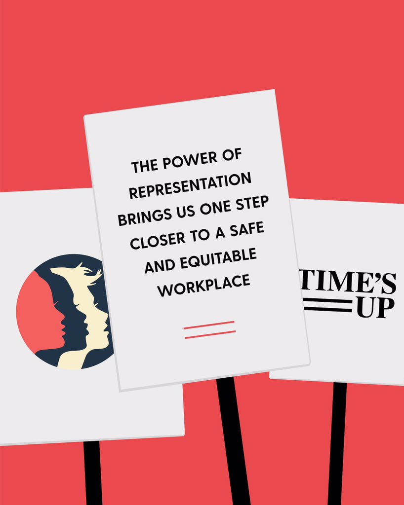RT @TIMESUPNOW: The power of representation brings us one step closer to a safe and equitable workplace. #TIMESUP https://t.co/RLgI8goDkU