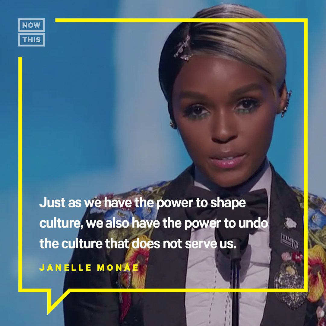RT @nowthisnews: Janelle Monáe's incredible #TimesUp speech was undoubtedly one of the best parts of the #Grammys https://t.co/gmYk3Qtklq