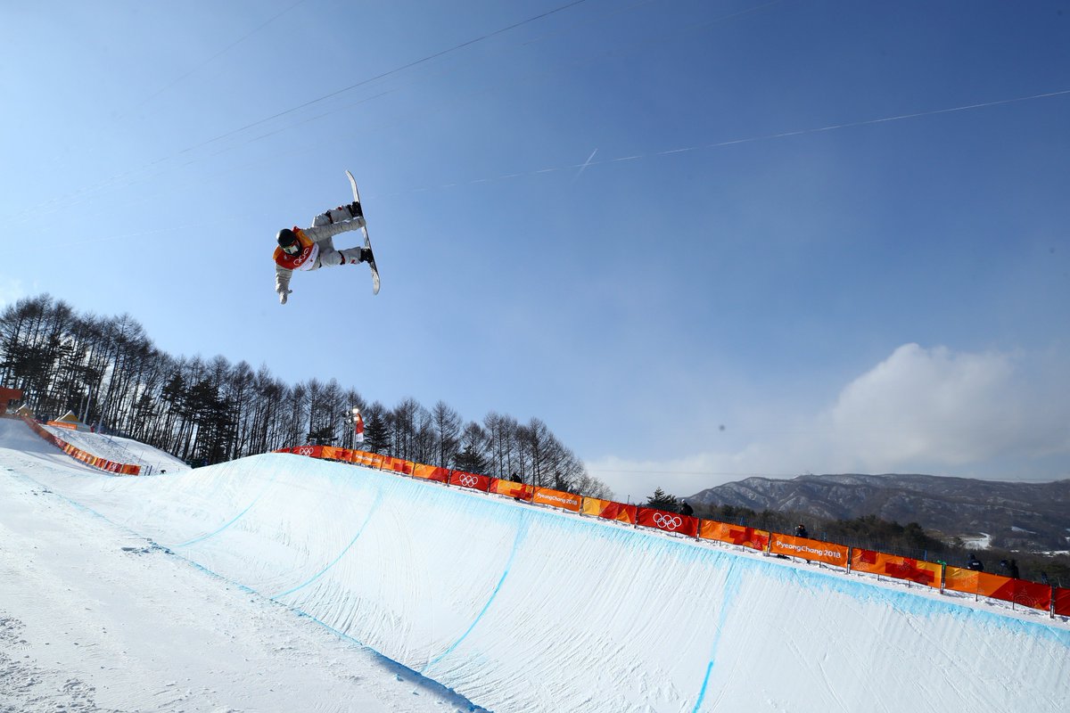 Men's snowboard halfpipe qualification run. olympics pyeongchang2018