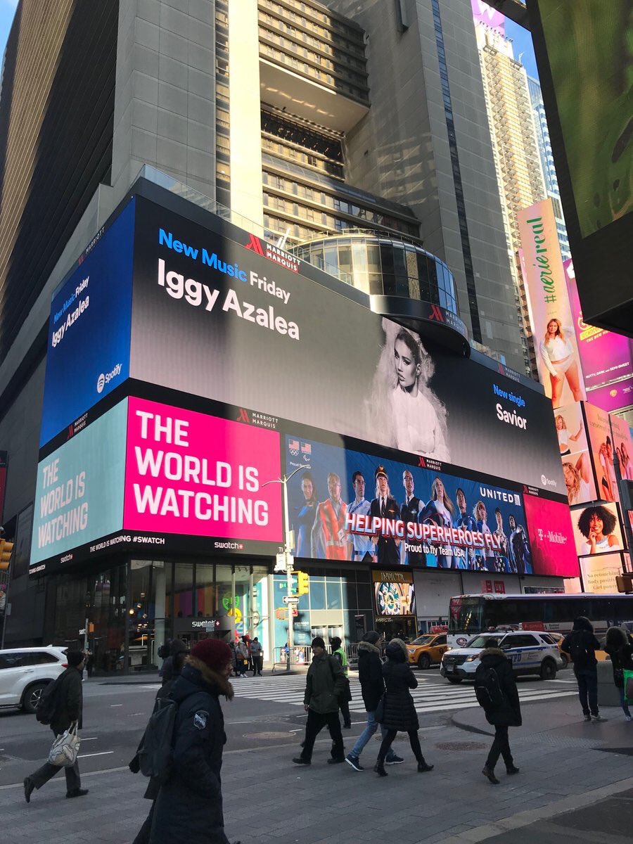 RT @PopCrave: Spotify billboard in Times Square promoting Iggy Azalea's 