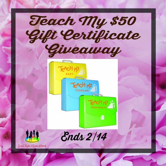 Teach My $50 Gift Certificate Giveaway Teach My $50 Gift Certificate Giveaway