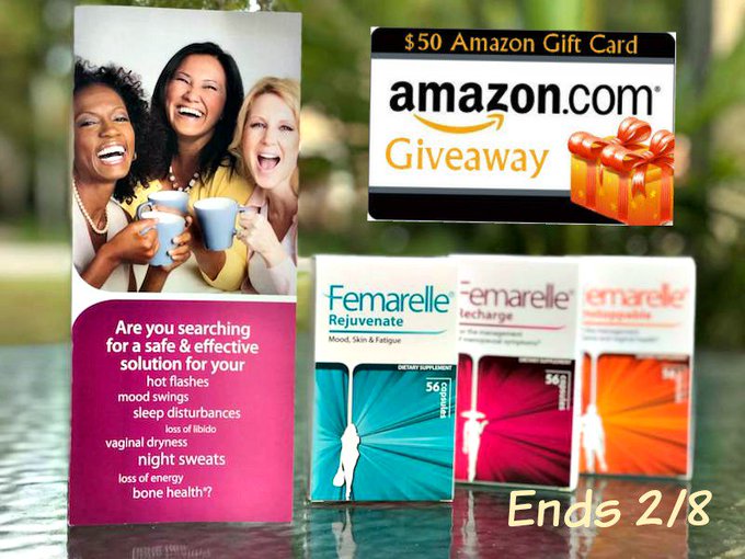 $50 Amazon GC-1-WW-FEMARELLE-Ends 2/8 $50 Amazon GC-1-WW-FEMARELLE-Ends 2/8