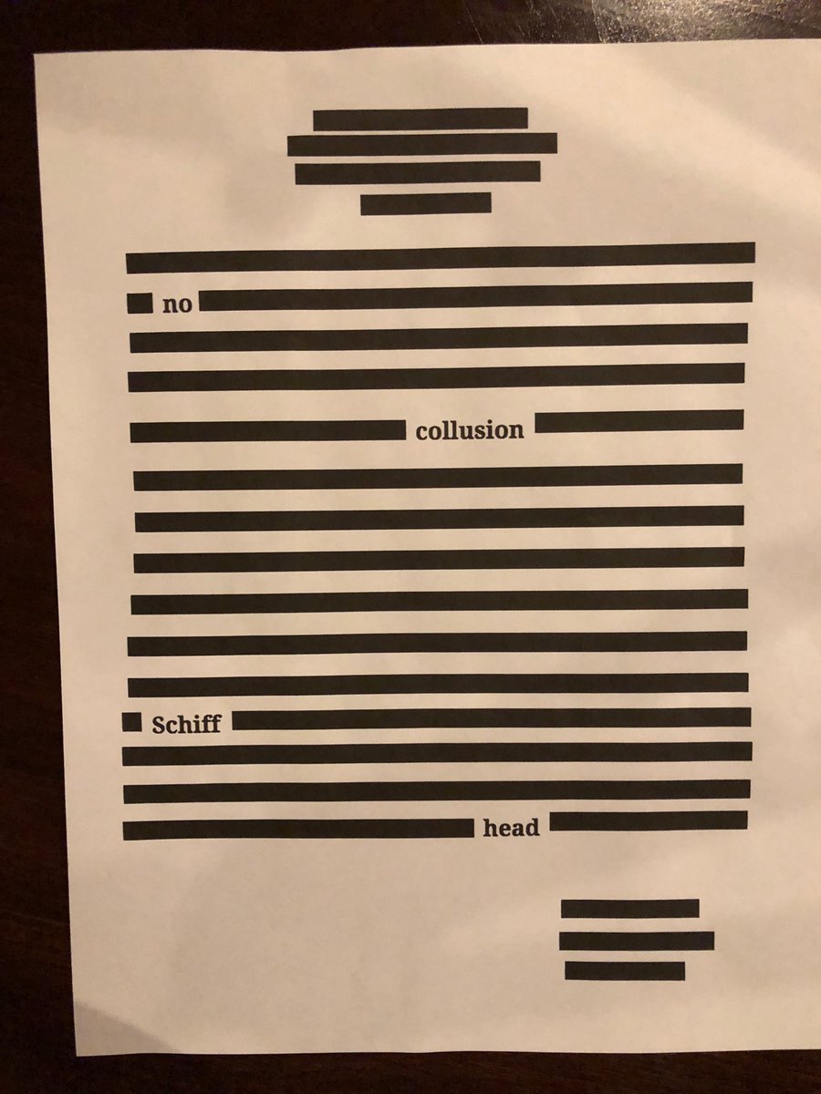 Image result for redacted pages no collusion