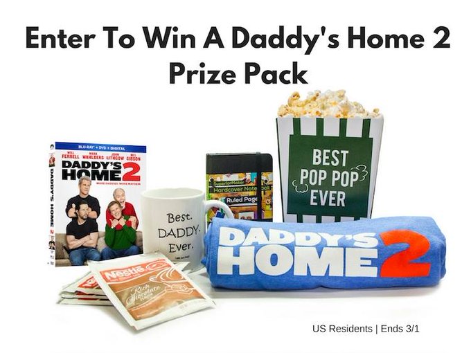 Daddy's Home 2 Prize Pack-1-US-Ends 3/1 Daddy's Home 2 Prize Pack-1-US-Ends 3/1