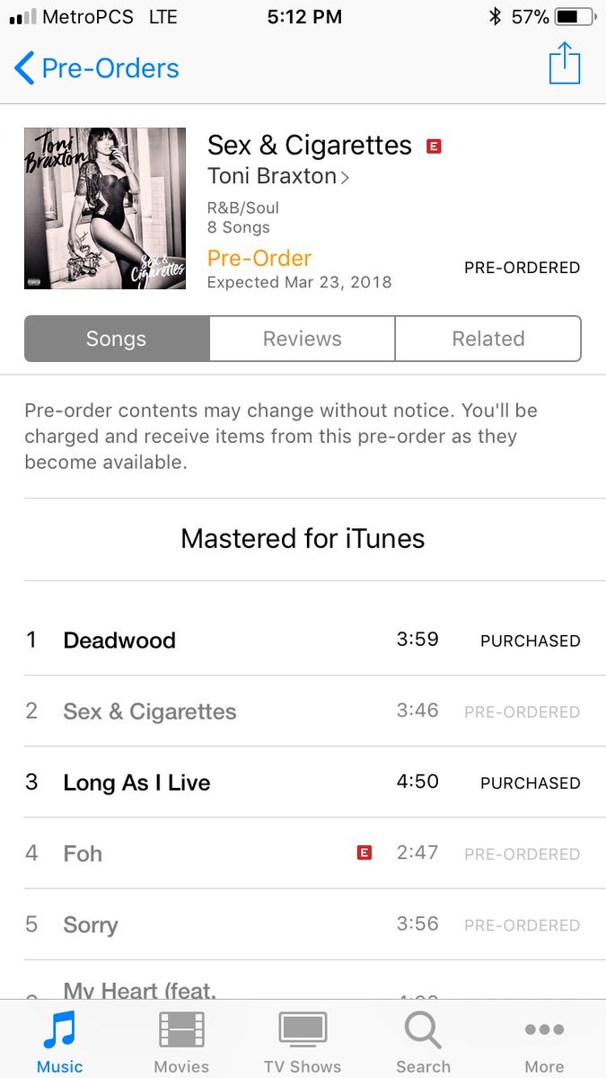 RT @ForeverQueenC: Pre-Ordered my copy of @tonibraxton new album :) https://t.co/NFBfux0LWu