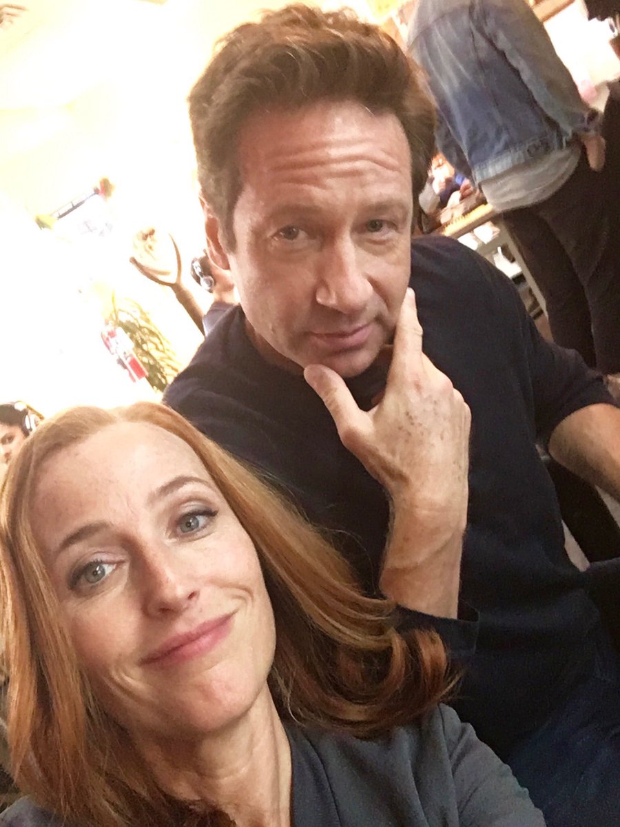 Very serious episodes call for a throwback to a smile. #bts #TheXFiles https://t.co/WK6tCAD7gx