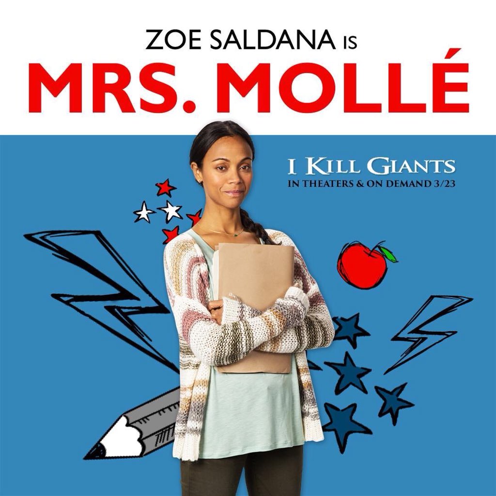 Catch Mrs. Mollé ???? and the rest of the @ikillgiants cast, March 23rd in a theater near you!
#IKillGiantsMovie https://t.co/wSYHopzmu1