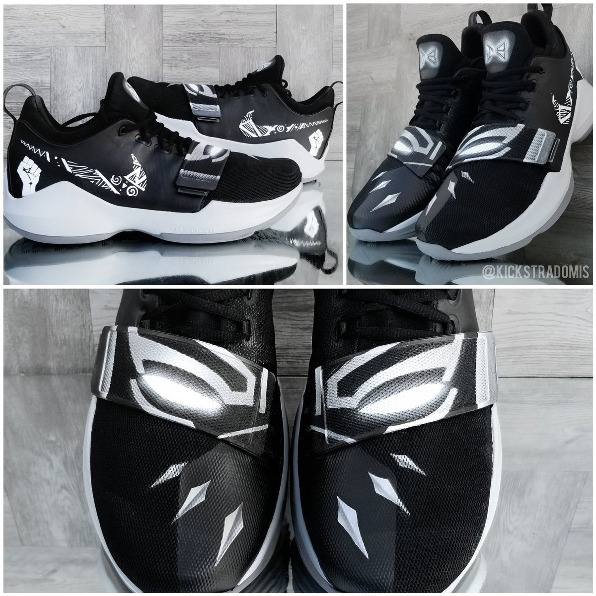 Jordan bell had some black panther custom kicks made. ???? wakanda forever. (via ...
