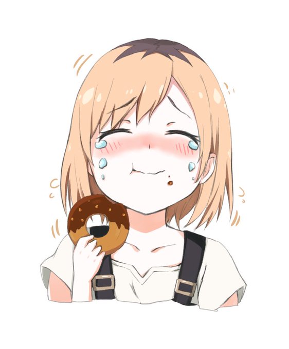 泣きながらドーナツ食べるおいちゃんできた#SHIROBAKO 泣きながらドーナツ食べるおいちゃんできた#SHIROBAKO