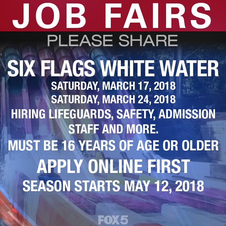 do you or your kid need a summer job six flags white