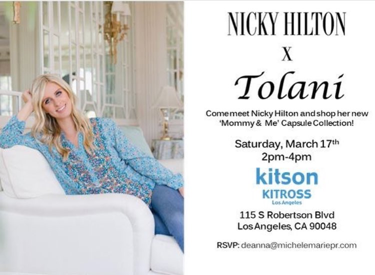 Can't wait to hit Robertson Blvd tomorrow for @NickyHilton's trunk show at Kitson Kitross in LosAngeles. https://t.co/PNbxXW91vw