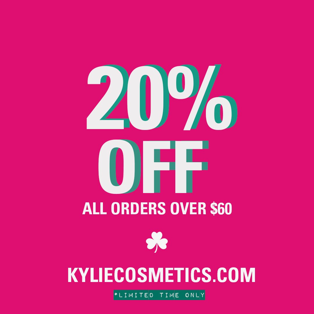 My @kyliecosmetics 20% off sale continues through the weekend! https://t.co/bDaiohhXCV #StPatricksDay https://t.co/tUc7wpQtmm