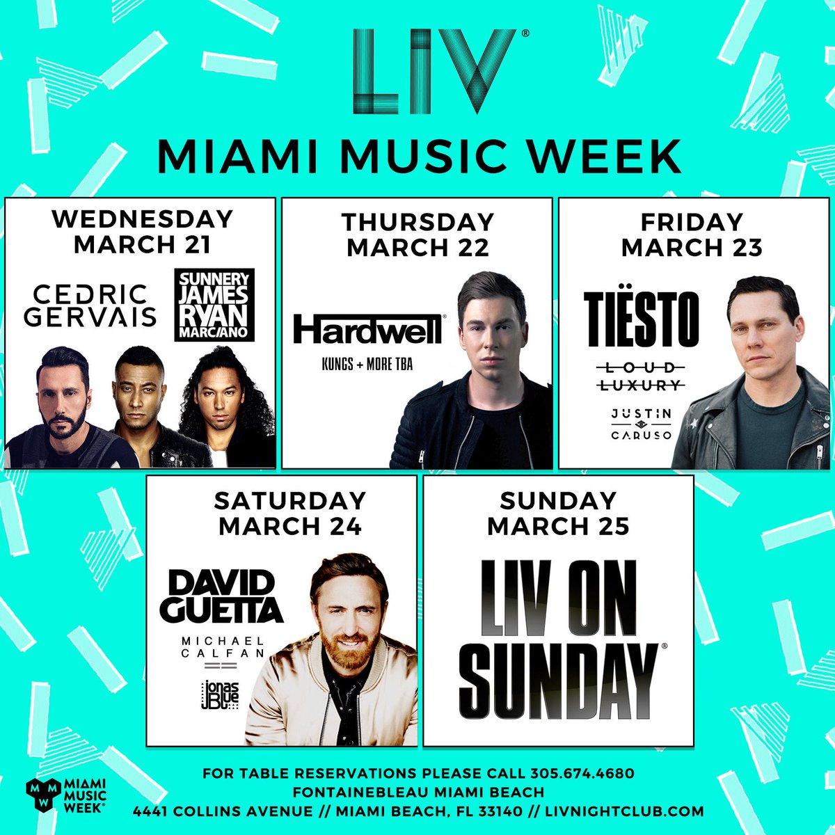 RT @LIVmiami: Let’s do this #MiamiMusicWeek #onlyatLIV! What will you be attending? https://t.co/2gI0nFs4oC. https://t.co/C7jeEtIGa3