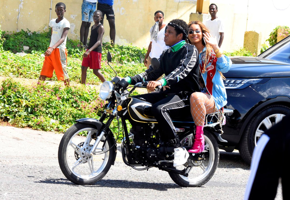 Image result for beyonce and jay z on bike jamaica