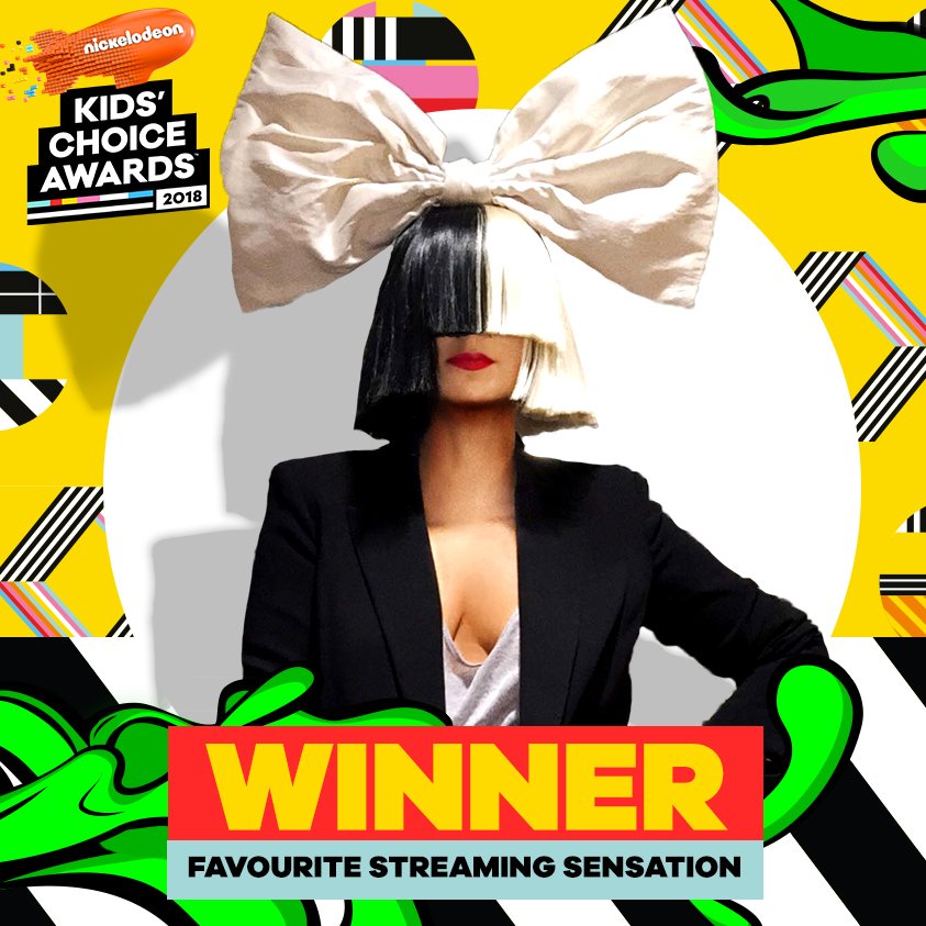 RT @Nickelodeon_AU: The Favourite Streaming Sensation award goes to... the greatest, the greatest! @Sia #KCA https://t.co/rceInQvs6X