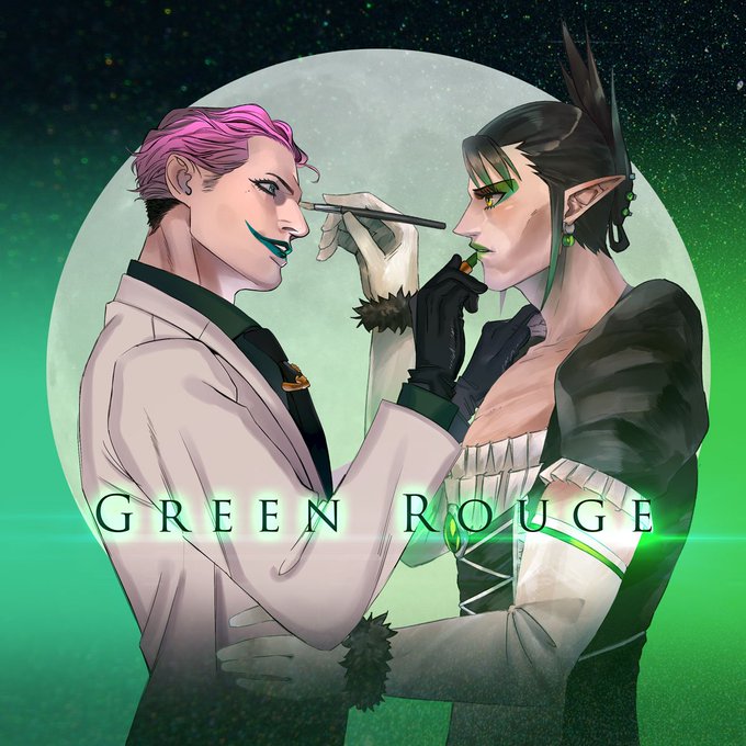 【Geen Rouge】ikuyoanさん()と合作で、チャイカさんとりきいちくんのユニットグリーンルージュを描かせてい 【Geen Rouge】ikuyoanさん()と合作で、チャイカさんとりきいちくんのユニットグリーンルージュを描かせてい