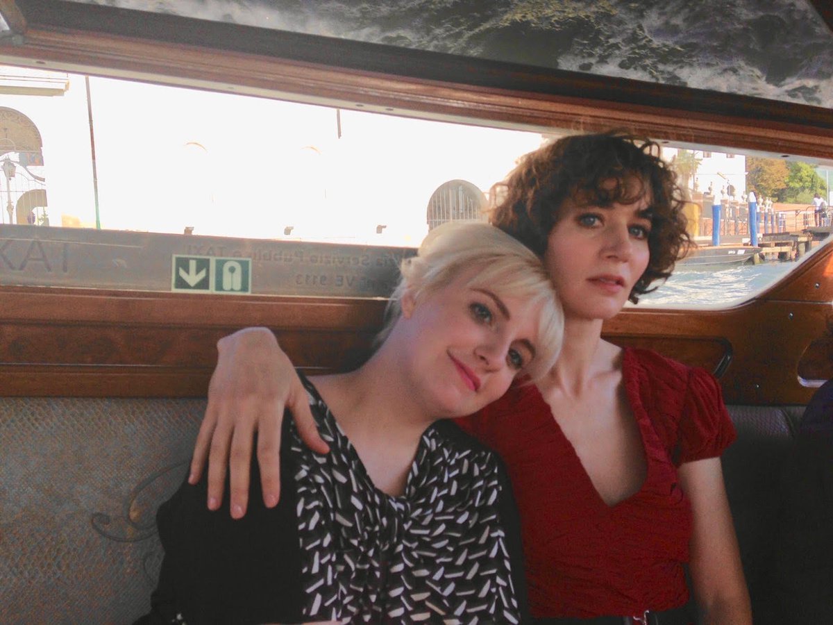 #TBT to Venice with @Miranda_July, whose presence is as mystical as her art. I miss touching her curls tbh. https://t.co/AFWVHkgLsG