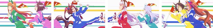 『ウマ娘』エンディング話。合間合間に入るウマ娘たちが並び走る原画は石井百合子さん担当。内古閑とは『凪あす』『クロムクロ』 『ウマ娘』エンディング話。合間合間に入るウマ娘たちが並び走る原画は石井百合子さん担当。内古閑とは『凪あす』『クロムクロ』