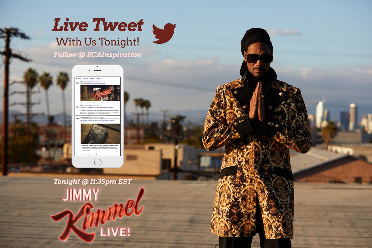 make sure yall follow @RCAInspiration n tweet wit em during the #BibleofLove performance tonight on #JimmyKimmel https://t.co/CbatOEn0C8