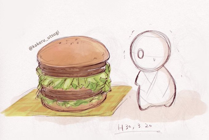 いつぞや描いた倍ビックマックとミーくん#ミイラの飼い方 いつぞや描いた倍ビックマックとミーくん#ミイラの飼い方