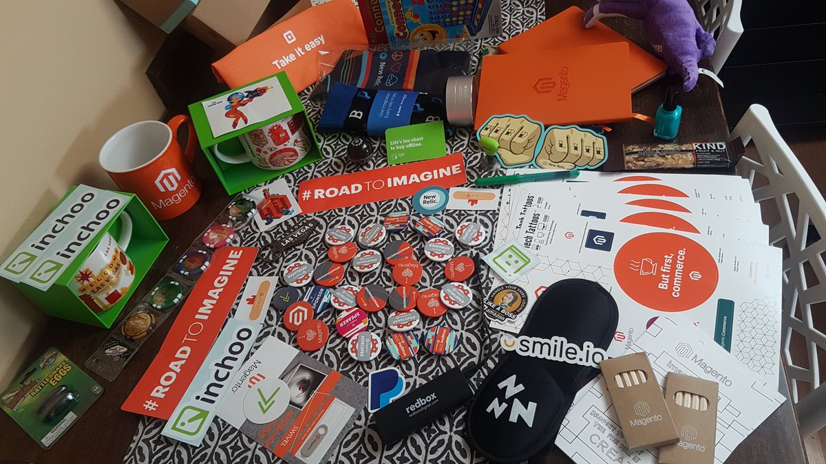 Antonija_Tadic: @MageTalk My #magento swags from #MagentoImagine ... however not all of them are here. 😅 https://t.co/PiuLDDMGrQ