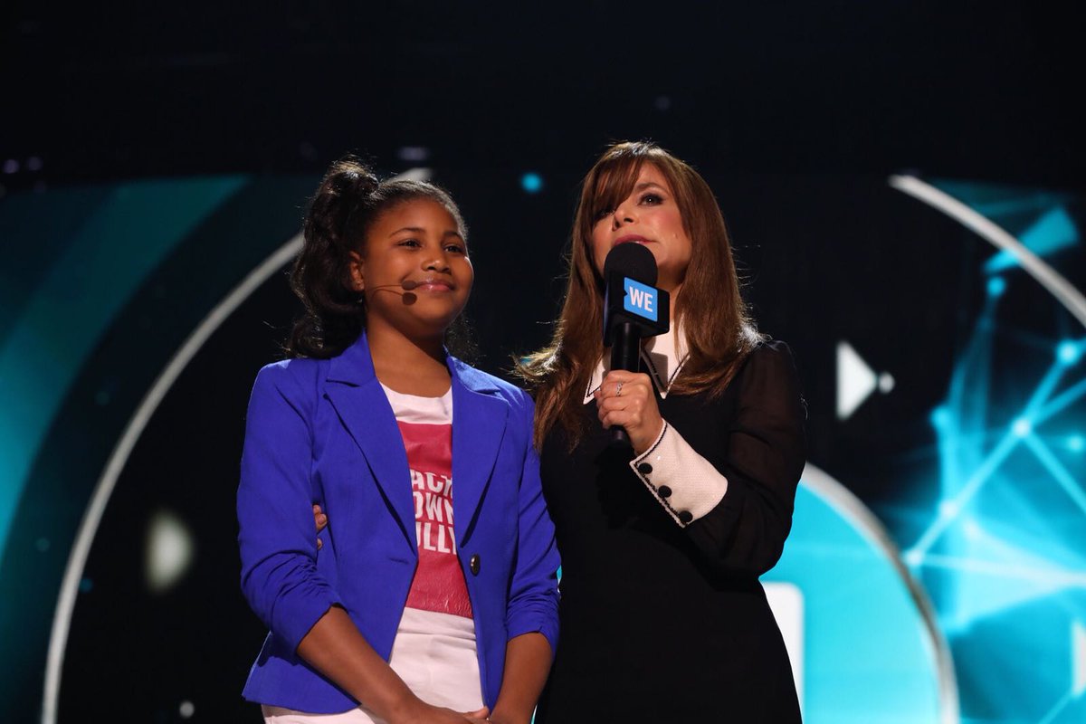 RT @WEMovement: .@paulaabdul and Nasir Andrews of @BackDown_Bully sharing some inspiration on the #WEday stage! https://t.co/8fodnF28tp