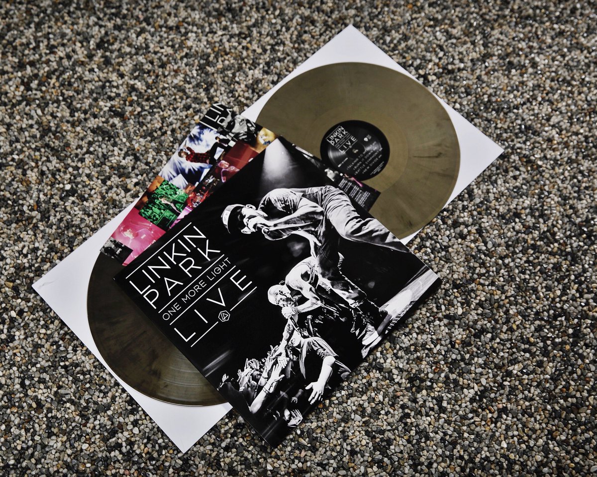 One More Light Live on gold/black vinyl available this Saturday @recordstoreday #recordstoreday #onemorelight https://t.co/hhMAbt7Va6